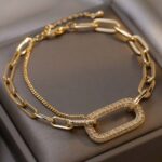 HS Jewellery Luxe Crystal Lock Chain Bracelet