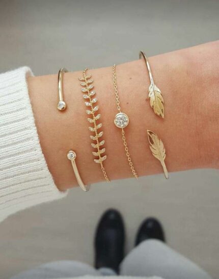 HS Jewellery Nature Glow Layered Bracelet Set